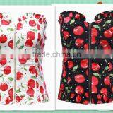 New arrival cheap price backless ruffle sexy ladies women Printed Bodycon Crop Top 2014 OEM ffrom china supplier