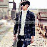 Grid Wool Winter Coat . Men Overcoat BCL006 thumbnail-2