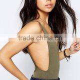 Custom Made Women Tank Bodysuit With Scoop Back Plain Design Low Back Sexy Bodysuit Underwear thumbnail-3