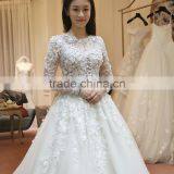 Custom Made White See Through Women Wedding Dress Empire Vintage Floor Length Princess Party Dress YDYS15B0201 thumbnail-4