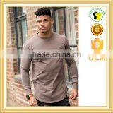 Cotton Spandex Crew Neck Long Sleeve Slim Fit Gym t Shirt thumbnail-3
