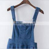 EY0566A Europe and America Women Pure Color Elastic Jean Fishtail Dress thumbnail-3