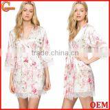 Relaxed Fit Long Sleeves Wrap Front With Detachable Belt Bath Robe thumbnail-1