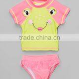 Newest Girl Rashguard With Pink And Green Frog Girl Rashguard Set Girls Wear G-NP-TR905-310 thumbnail-1