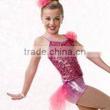 Purple Sequin Hot Pink Skirt Jazz Suit -lovely Cute Shinning Jazz Wear- Teen and Kids Style Dance Wear thumbnail-1