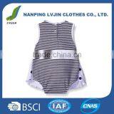 New Born Baby Clothing100% Cotton Baby Girls' Sleeveless Sundress With Built-In Diaper Cover thumbnail-2