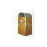 50*45*100cm Outdoor Wood Steel Garden Dustbins With Logo Print for Village, Street, Park thumbnail-1