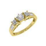 1/2 CARAT 14K YELLOW GOLD ROUND DIAMOND ENGAGEMENT RING thumbnail-1
