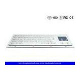 Flat Non-Protruding Short Travel Key Industrial Keyboard With Touchpad In Stainless Steel