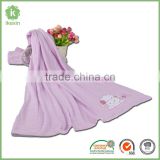 Solid Color Size Customized Bamboo Fiber Baby Blanket