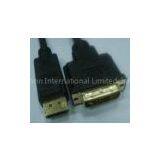 Displayport Male W/ Latch To DVI(24+1) Male 28AWG L=1.8M