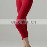 Women's Nylon and Spandex Fitness Ninth Pants Yoga Vest Suits thumbnail-3