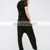 Racerback Design Easy Drawstring Waist Relaxed Dropcrotch Fit Comfy Romper thumbnail-2