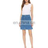 New Desigh Women Jean Skirt,Knee Length Women Denim Skirts,Blue Jean Skirt With Button Girl Denim Skirts thumbnail-5