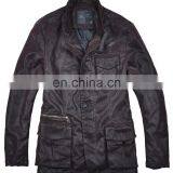 Lastest Fashion Winter Handsome Parka Mens Quilted Leather Jacket thumbnail-1