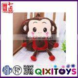 Hot sale monkey shape backpack plush animal backpack for kids