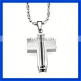 popular wholesale stainless steel dog tag with cross pendant