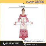 New Multicolor Farasha Caftan Dress With Attractive Embroidery Design thumbnail-1