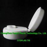 38mm White Ribbed Flip Top Caps,38-400