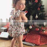 Baby Girls Cherry Pattern Romper 2019 New Summer Newborn Baby Girl Floral Romper Fly Sleeve Jumpsuit Lace Outfit Clothes Sunsuit thumbnail-2