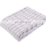Luxury Warm Back Printed Cutting Brush pv Gray Faux Fur Winter Throw Blanket With White Micro Mink thumbnail-2