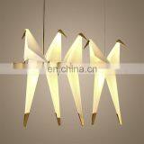 Новый дизайн. Простой белый подвеска-люстра в виде бумажного журавля с птицей thumbnail-5