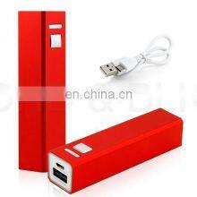 Usb Udp Data Storage Device 2600mAh Mobile Power Bank, 5 Color Mini Battery