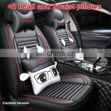 2021 Hot Cartoon Car Seat Covers for Universal Cars Leather Seat Covers Front and Rear Split Bench Protection thumbnail-3