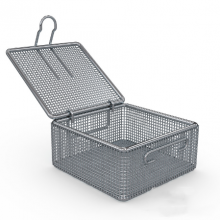 Fine-mesh Trays and Baskets Fine Mesh Boxes With Hinged Removable Lid thumbnail-3