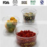 8oz clear disposable plastic round PET container . plastic round food container . the best supplier in China mainland .