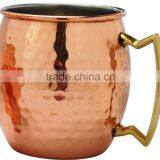 Rainbow color Copper Barrel Mug for Rainbow color Moscow Mules - 16oz - 100% Pure Hammered Copper