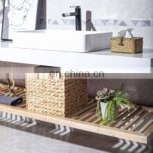 HBK Naturel Collapsable Changing Water Hyacinth Laundry Basket With Handle thumbnail-3