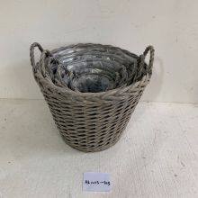 China Supplier Wholesale Natural Willow Wicker Basket With Plastic Liners thumbnail-1