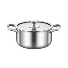 Stainless steel double-ear soup pot with three layers of steel