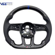 For Audi A4 B9 Carbon Fiber Punched Leather Steering Wheel With S /RS Logo Accembly thumbnail-1