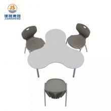 JS Best Selling Cloud Shape Student Classroom Desk Metal Frame Activity Training Table thumbnail-4