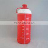 CHINA RED BPA FREE PE SPORTS BOTTLE WITH WATER LINE AND CAPS thumbnail-4