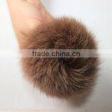 Genuine Real Fox Pom Pom Ball For Winter Women&Kids Accessories Beanie Hat Cap Top Fur Ball Colorful thumbnail-1