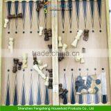 3 in 1 Wooden Board Backgammon Game Set Compendium Travel Chess Draughts Games thumbnail-2