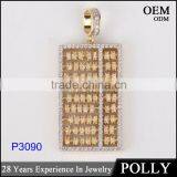 Newest Working Mens Hip Hop Abacus Pendant Jewelry Silver 10k Gold Plating thumbnail-2