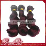 Cheap wholesale red color indian remy human hair weaving