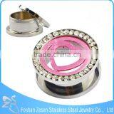 Gold Plated Surface Engraved Ear Tunnel Plugs Body Piercing Jewelry thumbnail-6