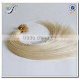 Wholesale Top Quality Pre Bonded u Tip Hair Extensions White Silky Straight 100% Russian Virgin Human Hair Supplier's Choice thumbnail-3