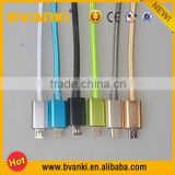 Top Selling Products 2015 Wholesale Nylon Braided USB Charger Cable for Android Mobile Nylon Braided Micro USB Data Cable thumbnail-2