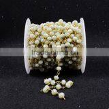 $4/meter by Trade Assurance- Yellow Green Citrine Topaz Crystal Quartz Beaded Chains for Necklace thumbnail-5