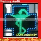 Blue and Green Color Outdoor Led Cross Sign