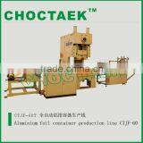 Disposable aluminium foil food container making machine