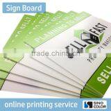 Long Life Printed Type PVC Foam Board online sign maker