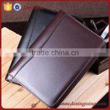 High quality A4 zip pu leather portfolio/folder with calculator and notepad