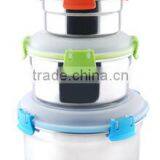 Round Shape Stainless Steel Stackable Food Container to Keep Food Fresh thumbnail-2